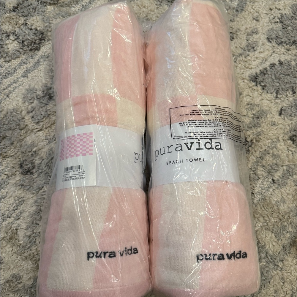 Puravida light pink beach towels